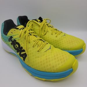 Hoka One One Evo Carbon Rocket Size 12 Yellow/Blue 1100049 CCYN